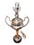Add a touch of timeless sophistication to your space with this striking pair of vintage silver/chrome urn lamps. Styled...
