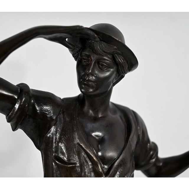 Black E.Aizelin, Le Faucheur, Late 1800s, Bronze For Sale - Image 8 of 18
