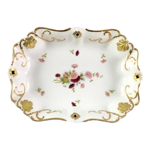 2-20th Century Hand Painted ,Gold Trimmed Porcelain Bowls