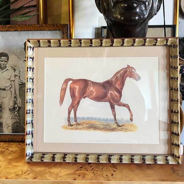 Antique George Frederick Horse Print in Patterned Gilt Frame - Ready to Hang For Sale - Image 11 of 16