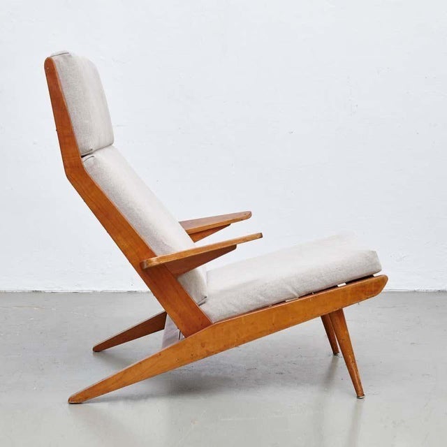 Set of Mid-Century Modern Wood High Back Lounge Chairs from Koene Oberman, 1960s For Sale - Image 4 of 18