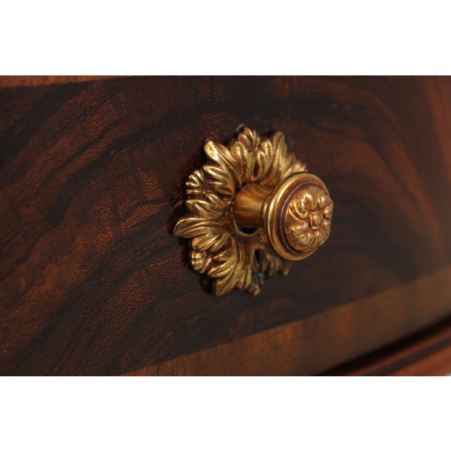 Maitland Smith Flame Mahogany Federal Style Console Table For Sale - Image 11 of 17