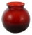 Red Ruby Glass Ball Vase For Sale