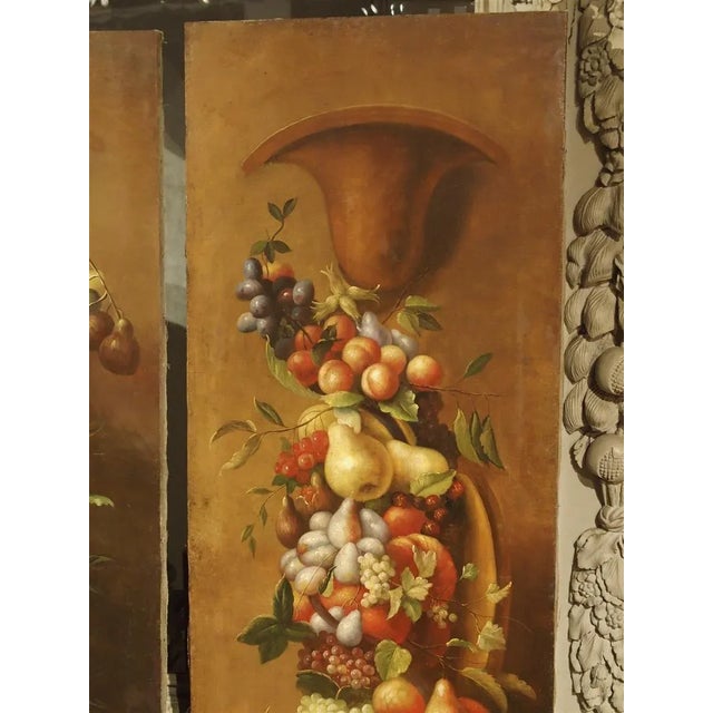 Tall Antique Italian Still Life Paintings, Circa 1900 - A Pair For Sale - Image 4 of 13