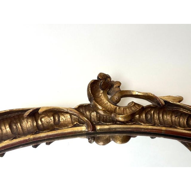 French Rococo Hand-Carved Giltwood Mirror, 19th Century For Sale - Image 14 of 18
