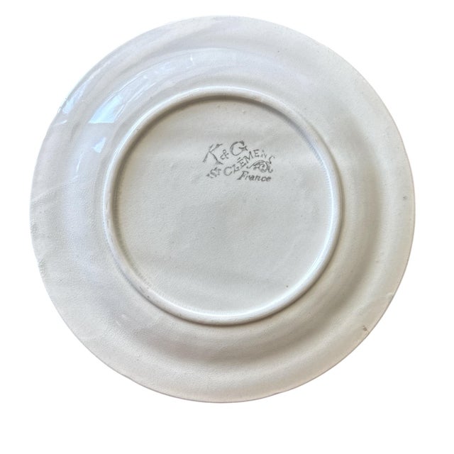 Asparagus Antique French St. Clément Luneville Asparagus Plate – Sold Individually For Sale - Image 8 of 9