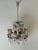 Hollywood Regency Crystal 6-Arm Chandelier with Hand-Painted Rose Details from Palwa, 1950s For Sale - Image 13 of 18
