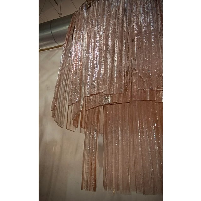 2000 - 2009 Round Pink Murano Art Glass Chandelier, 2000 For Sale - Image 5 of 10