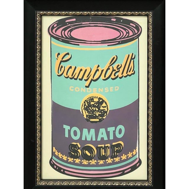 Pop Art Vintage Custom Framed Pop Art Print 2014 Andy Warhol Foundation for Visual Arts - Campbell's Soup Can 1965 For Sale - Image 3 of 9