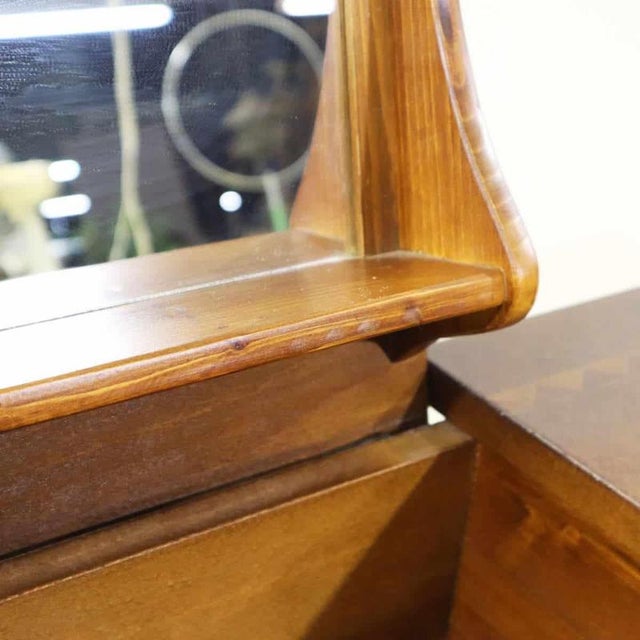 Louis XVI Inlaid Vanity with Mirror and Drawers For Sale - Image 9 of 15