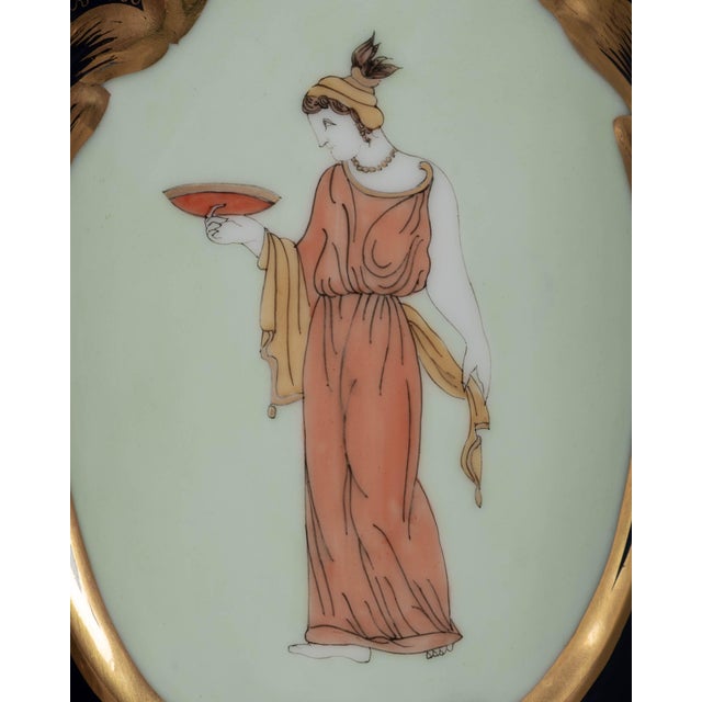 Pair of 19th Century French Vieux Paris Porcelain Lamps For Sale - Image 9 of 17