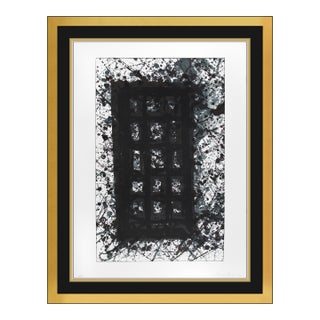 Mid 20th Century Untitled Abstract Black Lithograph Sam Francis For Sale