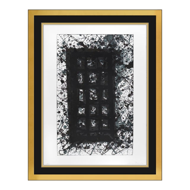 Mid 20th Century Untitled Abstract Black Lithograph Sam Francis For Sale