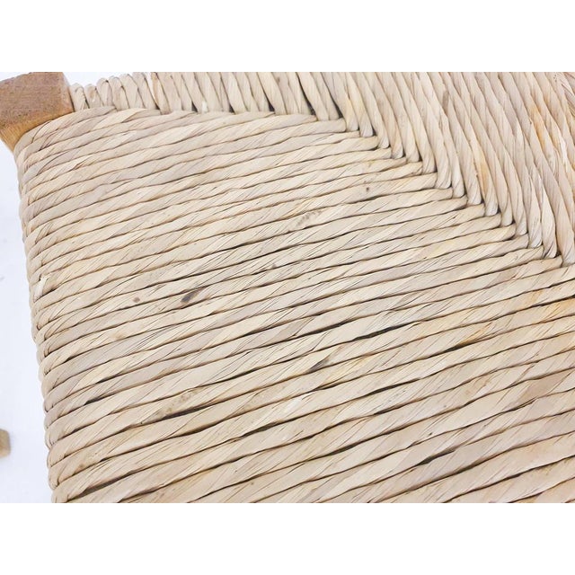 Oak Sisal Dining Chairs Model 401 attributed to J.L Moller, Denmark, 1970s, Set of 4 For Sale - Image 9 of 10