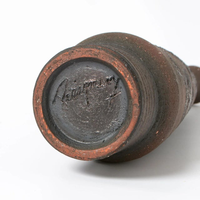 Large Brutalist Vase in Ceramic from Perignem For Sale - Image 11 of 12