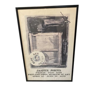 1970 Philadelphia Museum of Art Jasper Johns Exhibition Poster, Framed For Sale