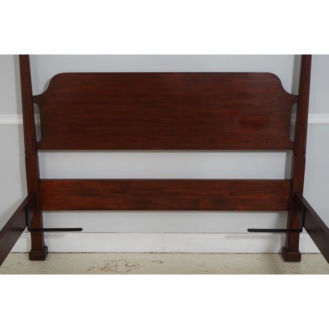 Henkel Harris Cherry Queen Size Pencil Post Bed For Sale - Image 12 of 18