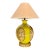 Mid-Century Ceramic Table Lamp With Embossed Floral Medallions For Sale