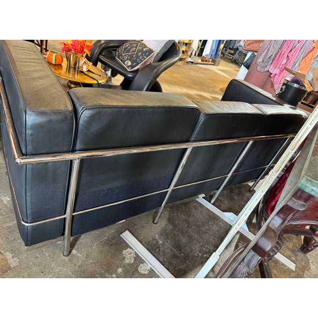 1990s Lc2 Modern 3 Seat Sofa by Le Corbusier Attributed For Sale In Phoenix - Image 6 of 13