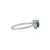 Metal Art Deco Heart Cut Emerald & Diamond Promise Ring Size 4 in 18k White Gold For Sale - Image 7 of 16