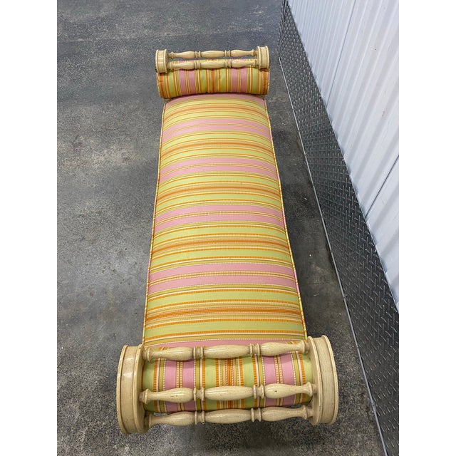 Wood 1960s Neoclassical Style Bench For Sale - Image 7 of 12