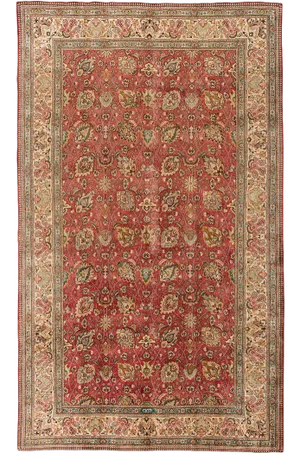 Mid 20th Century Vintage 9'x16' Persian Tabriz Rug
