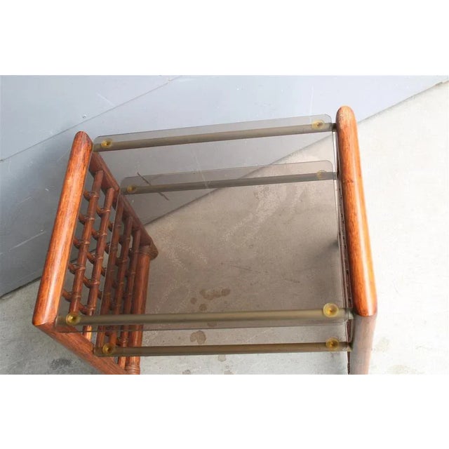 Bamboo Bedside Table by Tobia & Afra Scarpa for B&b Italia, 1970s For Sale - Image 3 of 7