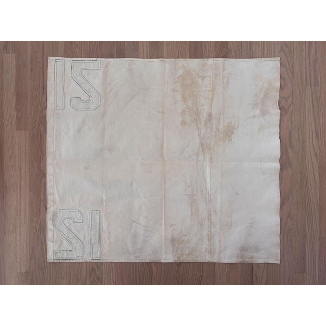 Off-white 1960s Vintage Racehorse Saddle Cloth For Sale - Image 8 of 8