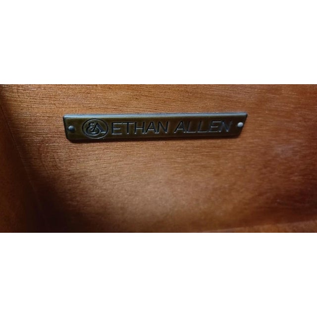 1990s Ethan Allen Legacy French Country Bombay Server Console Dresser Paint Decorated For Sale - Image 11 of 12