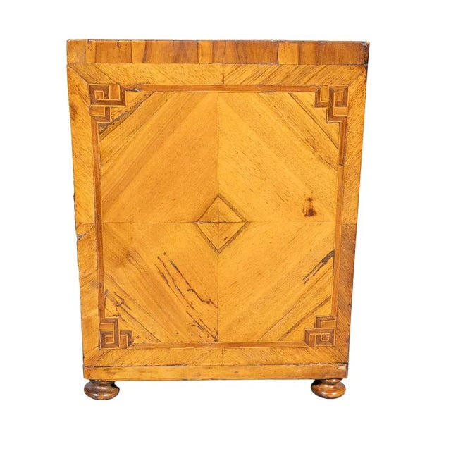 Neoclassical Austrian Tulipwood Miniature Chest of Drawers For Sale - Image 3 of 10