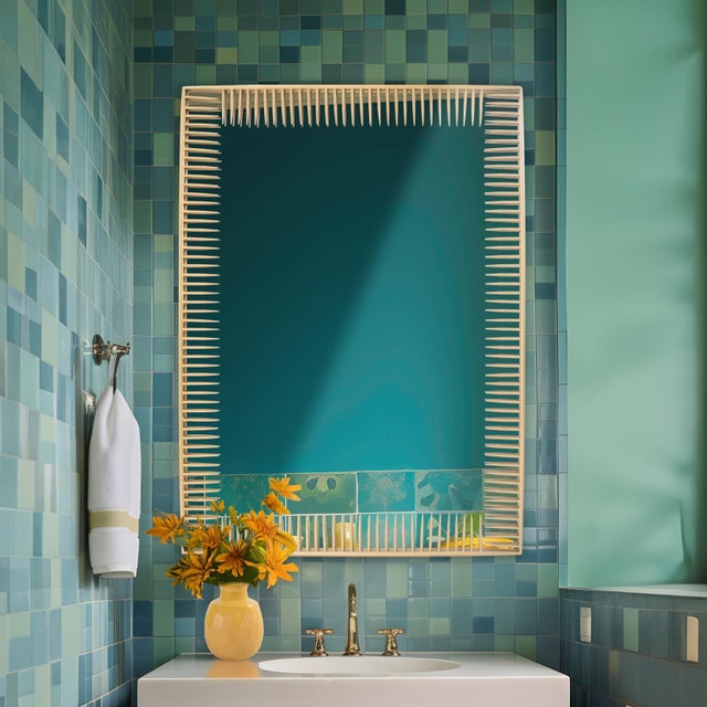 Robin Baron Ayres Rectangular Mirror For Sale - Image 10 of 11