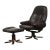 Leather Lounge Chair and Ottoman by Stouby For Sale