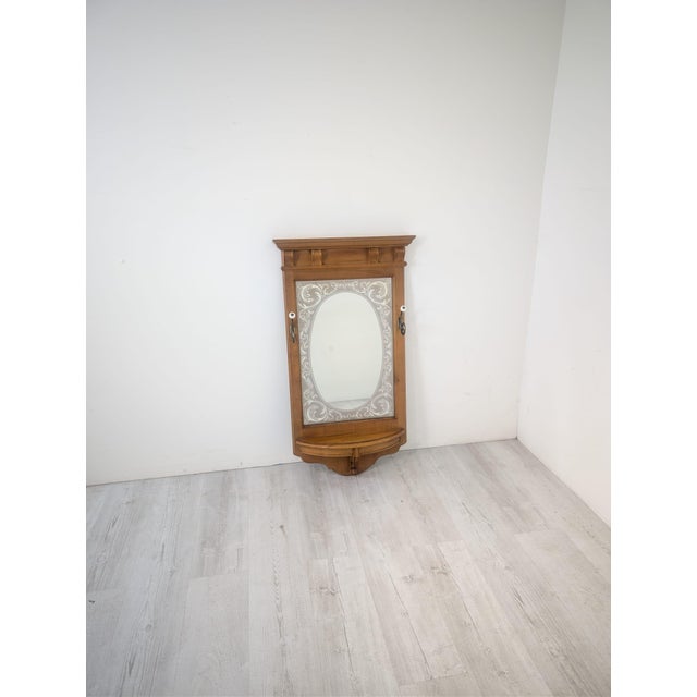 Vintage Mirror with Hangers and Shelf, 1965 For Sale - Image 12 of 13