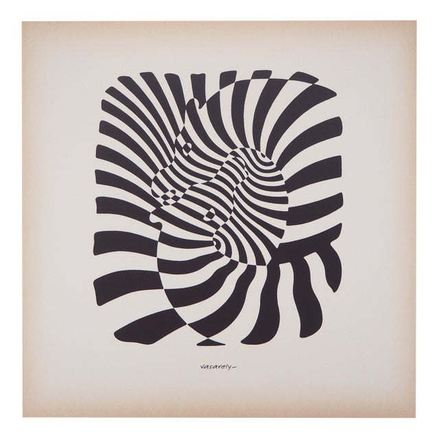 Victor Vasarely, Couple of Zebras, Screenprint For Sale
