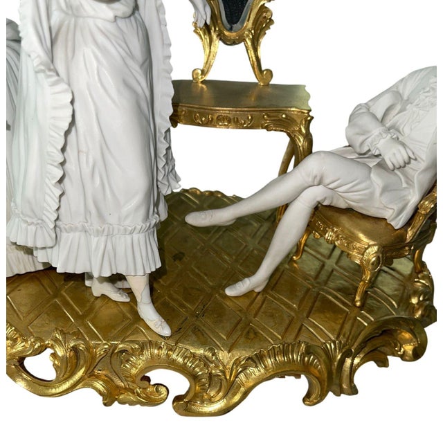 19th Century Sèvres Biscuit Porcelain & Gilt Bronze Figural Group For Sale In Los Angeles - Image 6 of 10