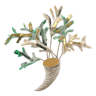 Line Vautrin Talosel and Mirrors Brooch St Hubert Model For Sale