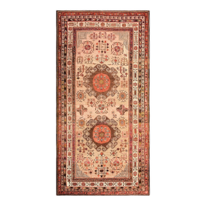 Late 19th Century Central Asian Khotan Carpet ( 6'9" x 13'3" - 205 x 404 )