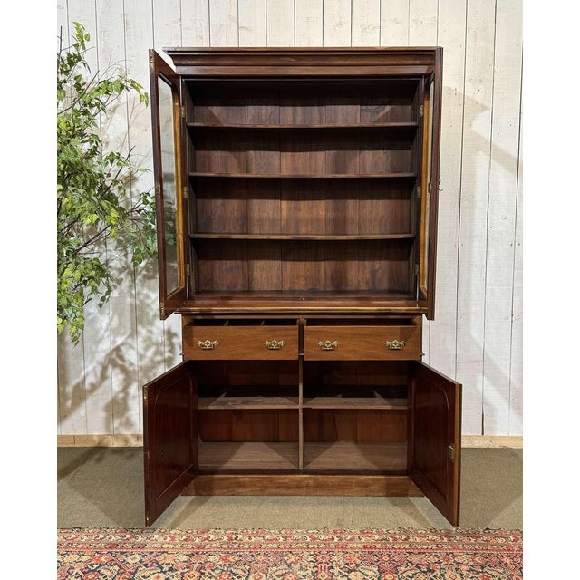 Antique Victorian Two-Section Mahogany Bookcase, 1800s For Sale - Image 4 of 15