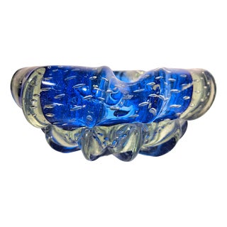 Bullicante Murano Glass Ashtray from Manifattura Di Murano, 1970s For Sale