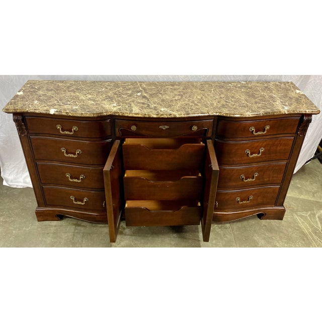 Vintage Thomasville Mahogany Marble Top 12 Drawer Dresser Chairish