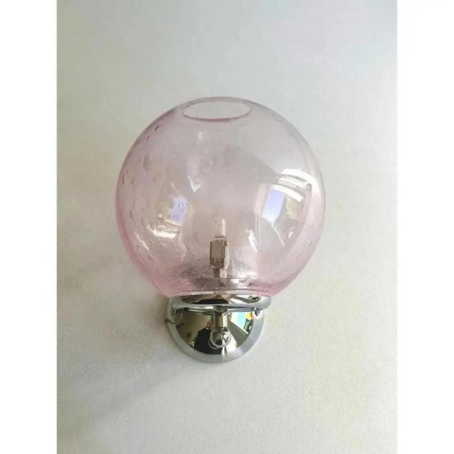 Pink Pink Pulegoso Murano Glass Wall Sconces by Simoeng, Set of 2 For Sale - Image 8 of 10