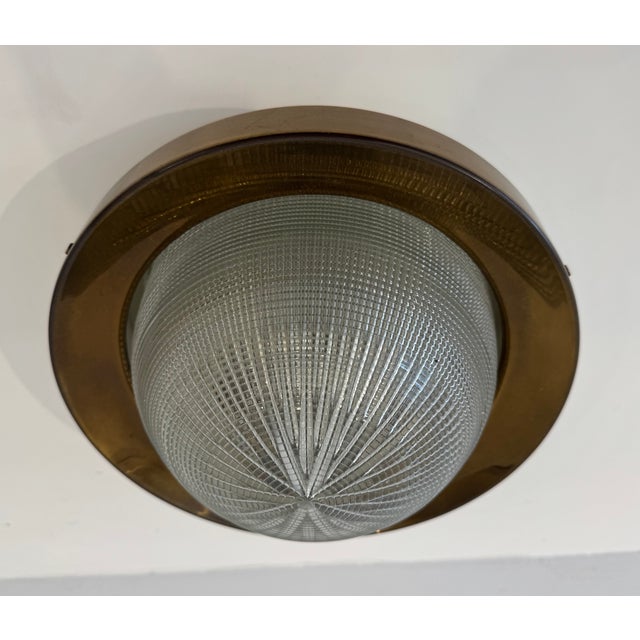 Stilnovo Stilnovo 1960s Italian Mid Century Flush Ceiling Lamp For Sale - Image 4 of 8