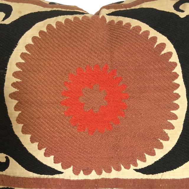 Black and Vintage Suzani Pillow Chairish