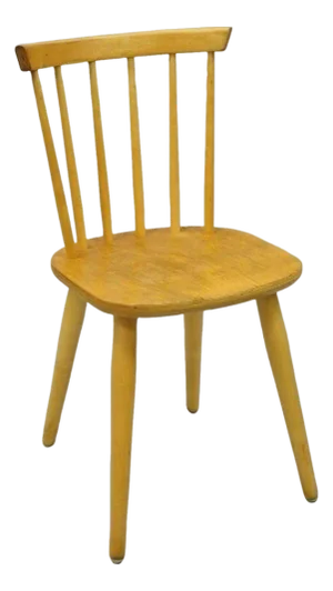 Vintage Mid Century Modern Spindle Back Birch Maple Dining Side Chair