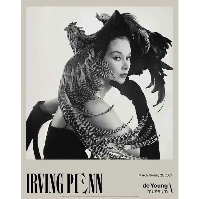 Irving Penn Woman in Chicken Hat Official Exhibition Poster Dimensions: 24 x 30 in / 61 x 76,2 cm Sold unframed