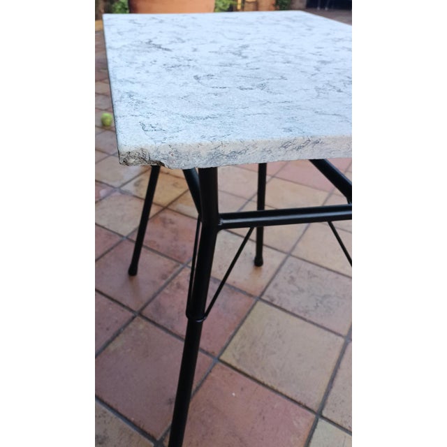 Vintage Bistro Side Table in Marble and Iron, 1930s, Set of 2 For Sale - Image 14 of 16