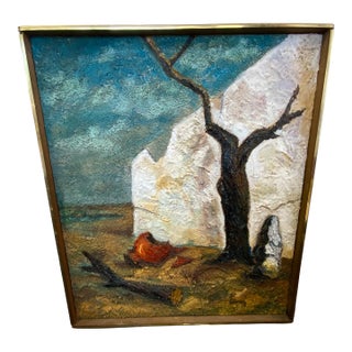 Mid 20th Century Surrealist Oil Painting For Sale