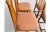 Brown Vintage Bamboo Chairs with Peach-Colored Upholstered Seats, Set of 6 For Sale - Image 8 of 10