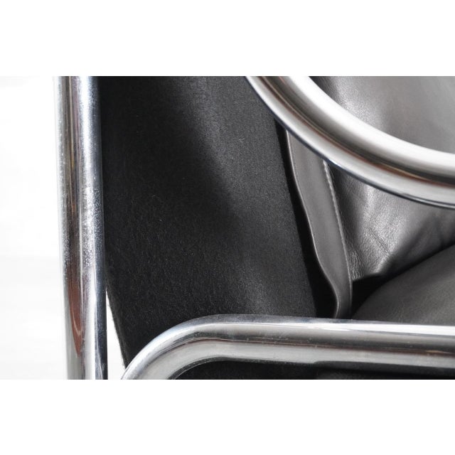 Black Leather Stringa 3-Seater Sofa by Gae Aulenti for Poltronova, 1960s For Sale - Image 9 of 13