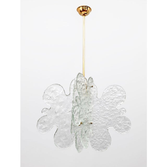 White Mid-Century Modern Italian Murano Glass Pendant by Mazzega, 1970s For Sale - Image 8 of 8